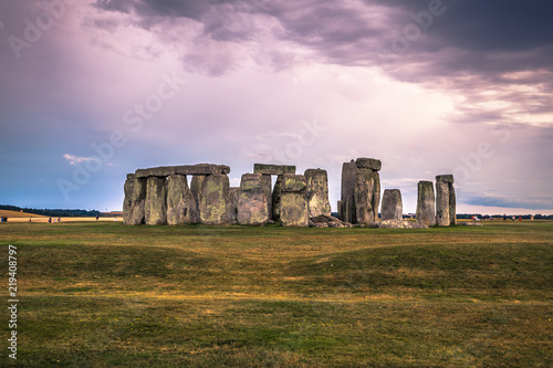 Stonehenge - August 07, 2018: Ancient monument of Stonehenge, England