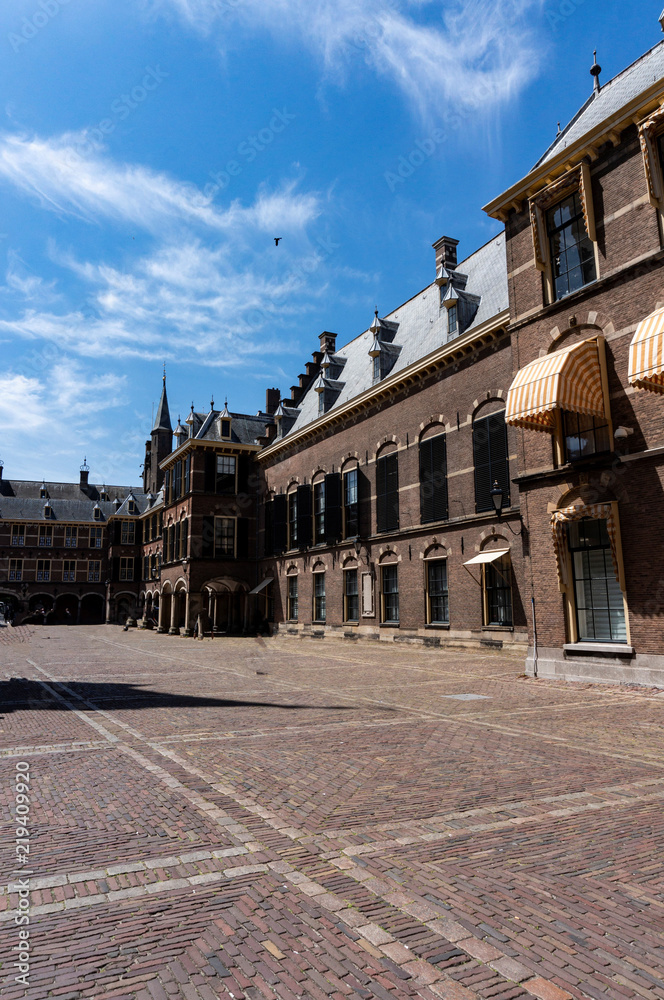 Parliament and court buildings 'Binnenhof' in THe Hague