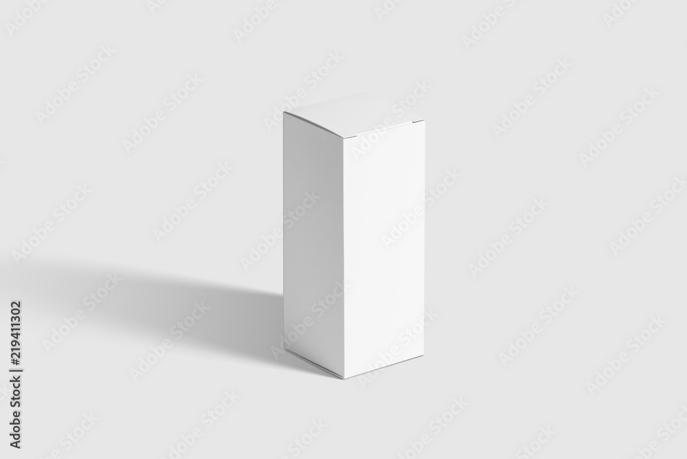 Photorealistic Rectangle Cardboard Package Box Mockup on light grey background. 3D illustration. Mockup template ready for your design. Photorealistic Rectangle Cardboard Package Box Mockup on light grey background. 3D illustration. Mockup template ready for your design.
