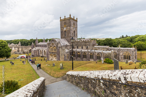 St Davids Cathedral in St Davids in Pembrokeshire, Wales, UK