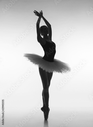 Ballerina in a blacklight