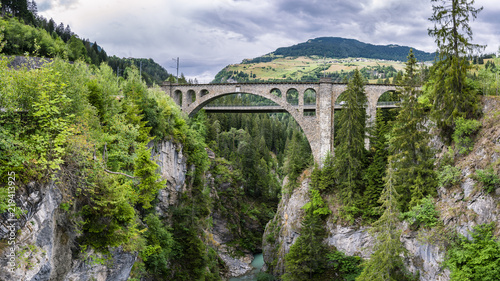Switzerland, Graubuenden Canton, Solis Viaduct photo