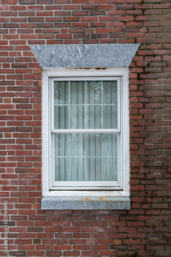 Old building, modern windov, close up