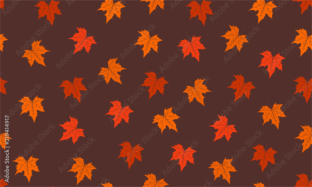Seamless vector background with autumn leaves. Autumn pattern. Seamless vector background with autumn leaves. Autumn pattern.