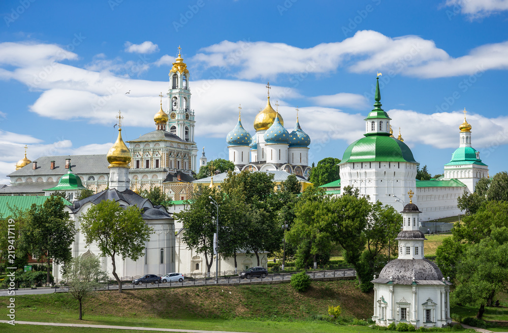 General view of the famous Holy Trinity  Sergius Lavra, Sergiev Posad, Russia