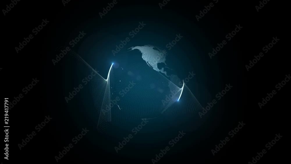Holographic planet Earth from particles. The HUD element. Holographic planet Earth from particles. The HUD element.