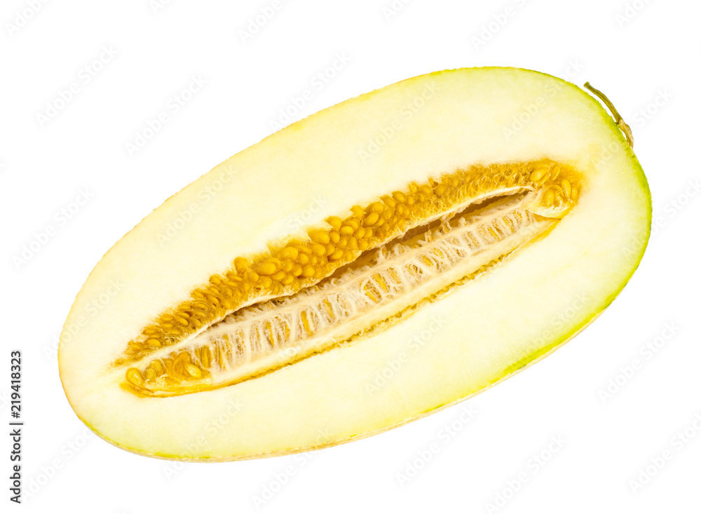 Half-cut ripe juicy melon Half-cut ripe juicy melon