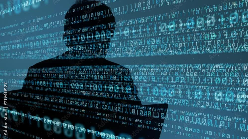 Digital communication concept. Binary code.
