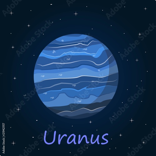 Fototapeta Naklejka Na Ścianę i Meble -  Uranus is the seventh planet from the Sun. It has the third-largest planetary radius and fourth-largest planetary mass in the Solar System.
