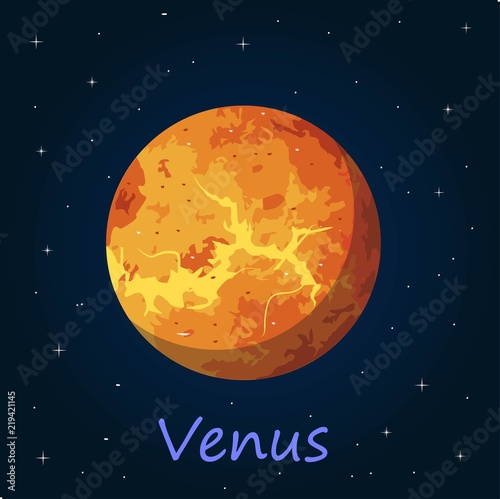 Fototapeta Naklejka Na Ścianę i Meble -  Venus is the second planet from the Sun, orbiting it every 224.7 Earth days. 