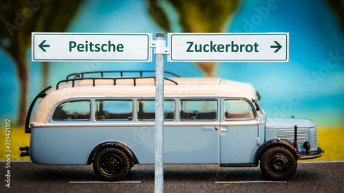 Obraz na plátně Schild 363 - Zuckerbrot