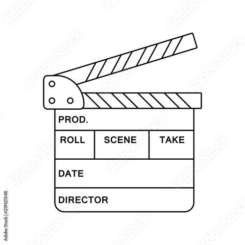 Movie clap board icon