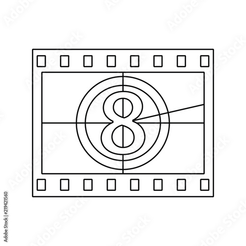 Movie frame with countdown icon