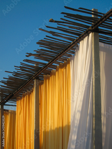 drying fabric in Sanganer, india
