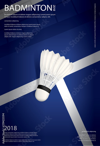 Badminton Championship Poster Vector illustration