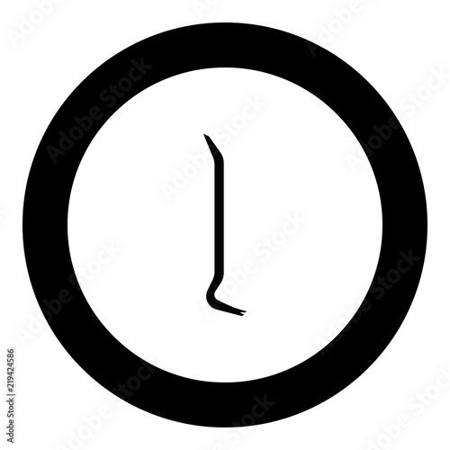 Pinch bar icon black color in round circle