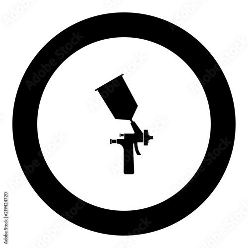 Sprayer paint icon black color in round circle