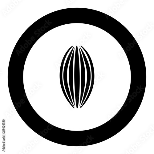 Muscle icon black color in round circle