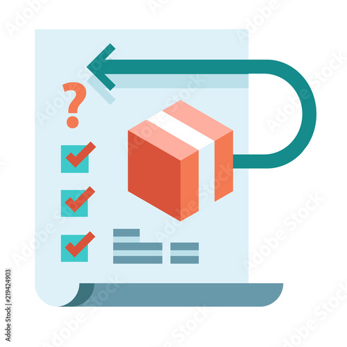 Return condition flat illustration