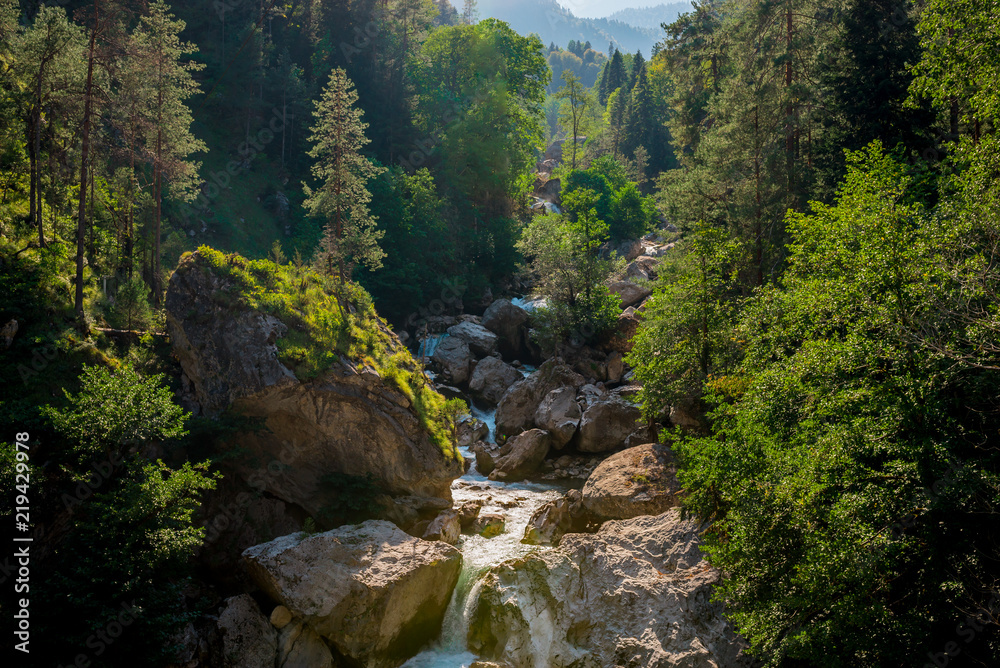 pure mountain waterfall