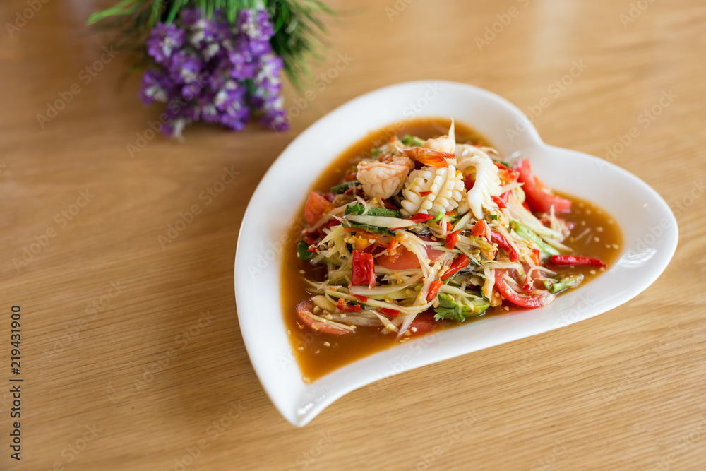 Shrimp papaya salad Shrimp papaya salad