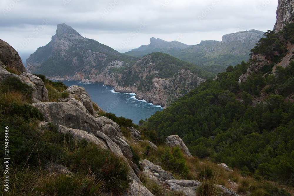 View of Cap Formentor from Mirador Es Colomer on Mallorca
