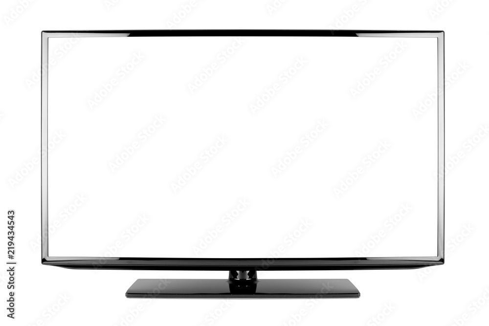 empty black flat tv screen computer monitor display panel television isolated on white background empty black flat tv screen computer monitor display panel television isolated on white background