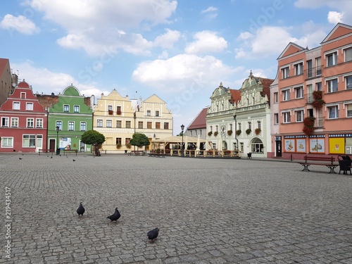 Main square in Bytom Odrzanski, Poland