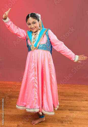 Portrait of a Young Kathak Classical Indian dancer photo