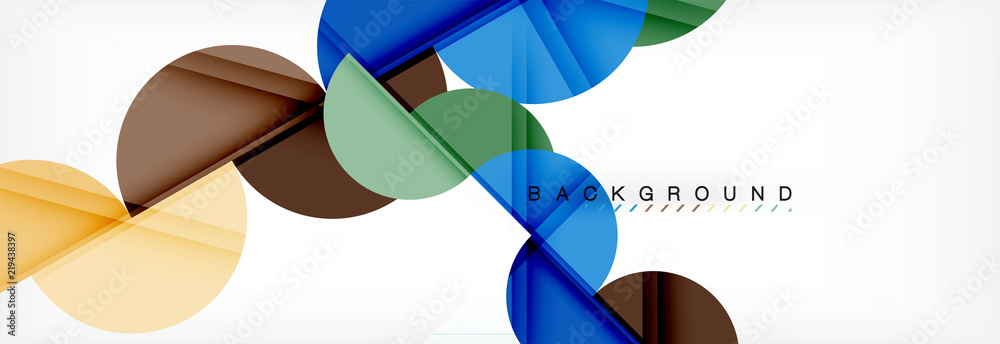 Modern geometrical abstract background - circles. Business or technology presentation design template, brochure or flyer pattern, or geometric web banner Modern geometrical abstract background - circles. Business or technology presentation design template, brochure or flyer pattern, or geometric web banner