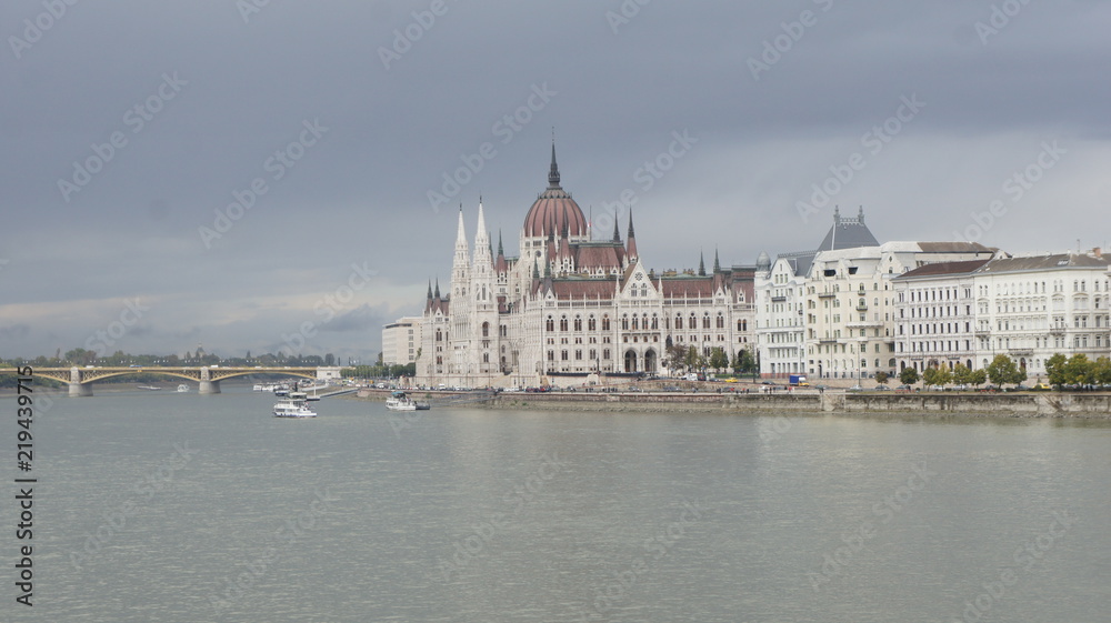 The Parliament building on Danube river, Budapest, Hungary