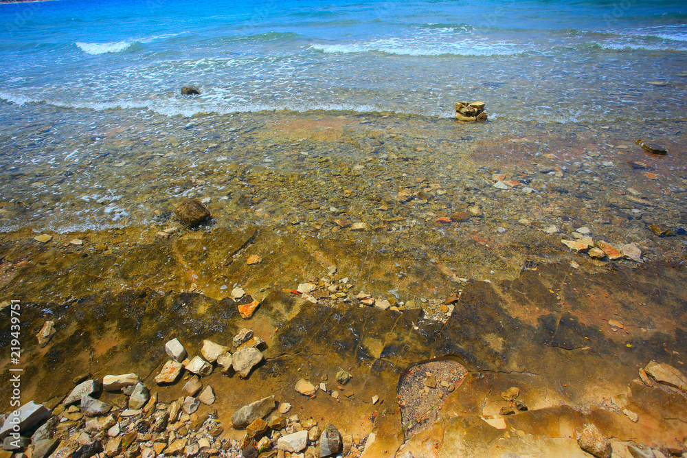 stone beach in croatia