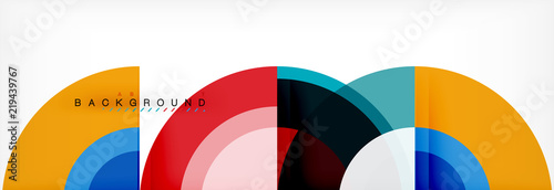 Vector circular geometric abstract background