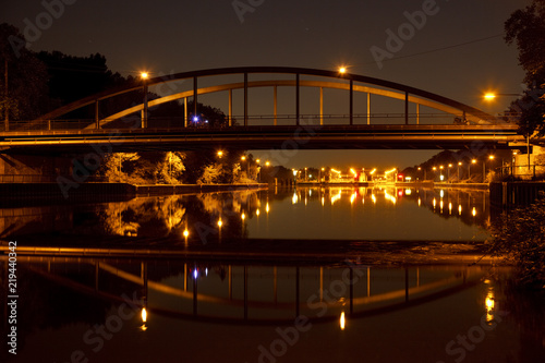 Bridge And Canal Lock At Night © IndustryAndTravel