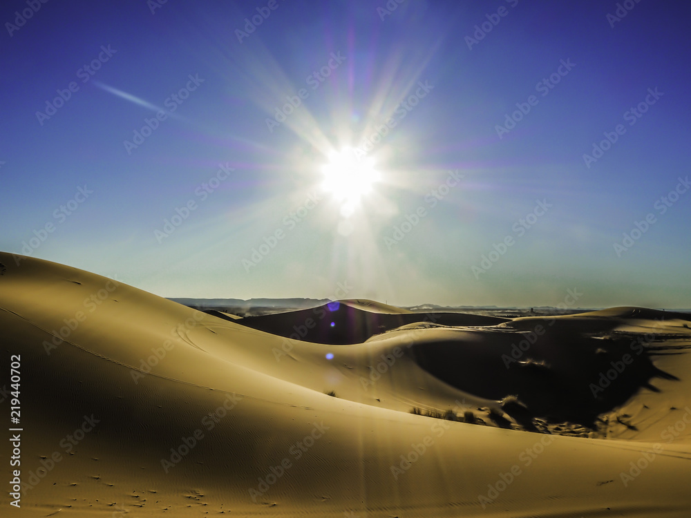 Picture perfect Sand dunes in Sahara Desert Morocco