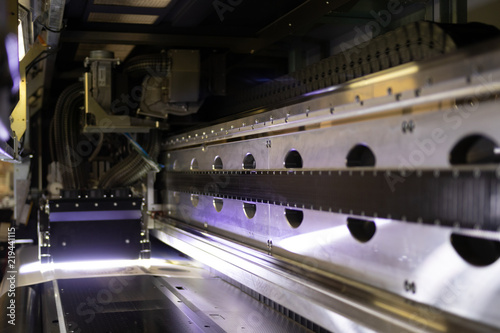Fototapeta Naklejka Na Ścianę i Meble -  High quality professional printing facility in Europe, Italy. Advanced digital and robotized processes in detail.