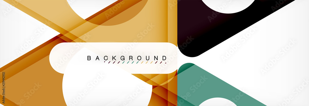Fototapeta Abstract geometric background. Modern overlapping triangles. Unusual color shapes for your message. Business or tech presentation, app cover