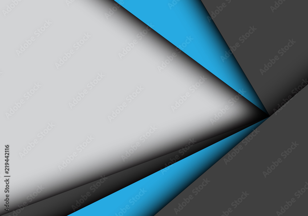 Abstract blue black arrow overlap on gray blank space design modern futuristic background vector illustration.