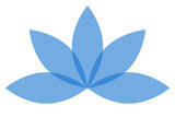Flor de loto de color azul.