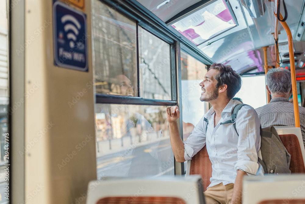 Fototapeta premium Urban public transportation concept