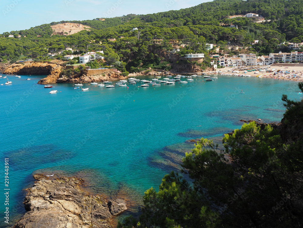 Landscape of Sa Riera beach in Begur - Costa Brava - Girona, Spain