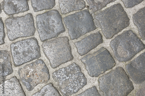 Texture and background of the sidewalk on the Old Market Square of Rouen.