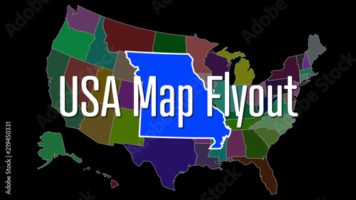 USA Map State Infographic