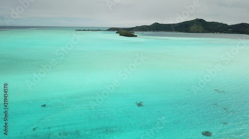 Taha and Bora Bora aerial view panorama landscape French Polynesia photo