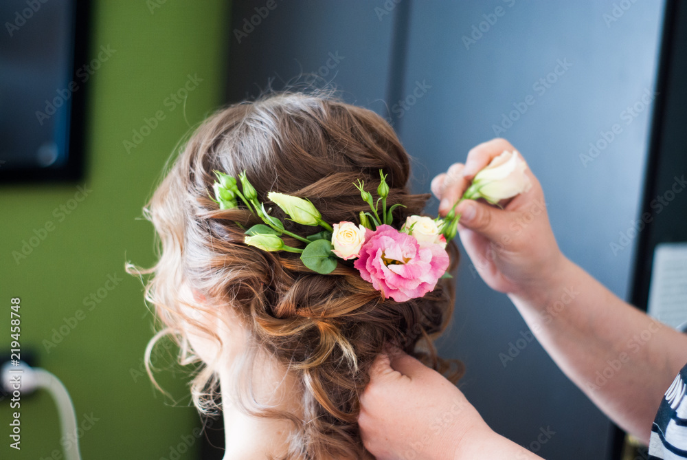 Naklejka premium wedding hair decor