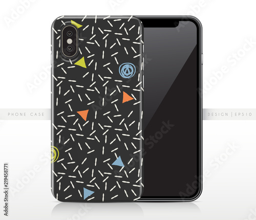 Abstract Pastel Pattern On Phone Case Template : Vector Illustration