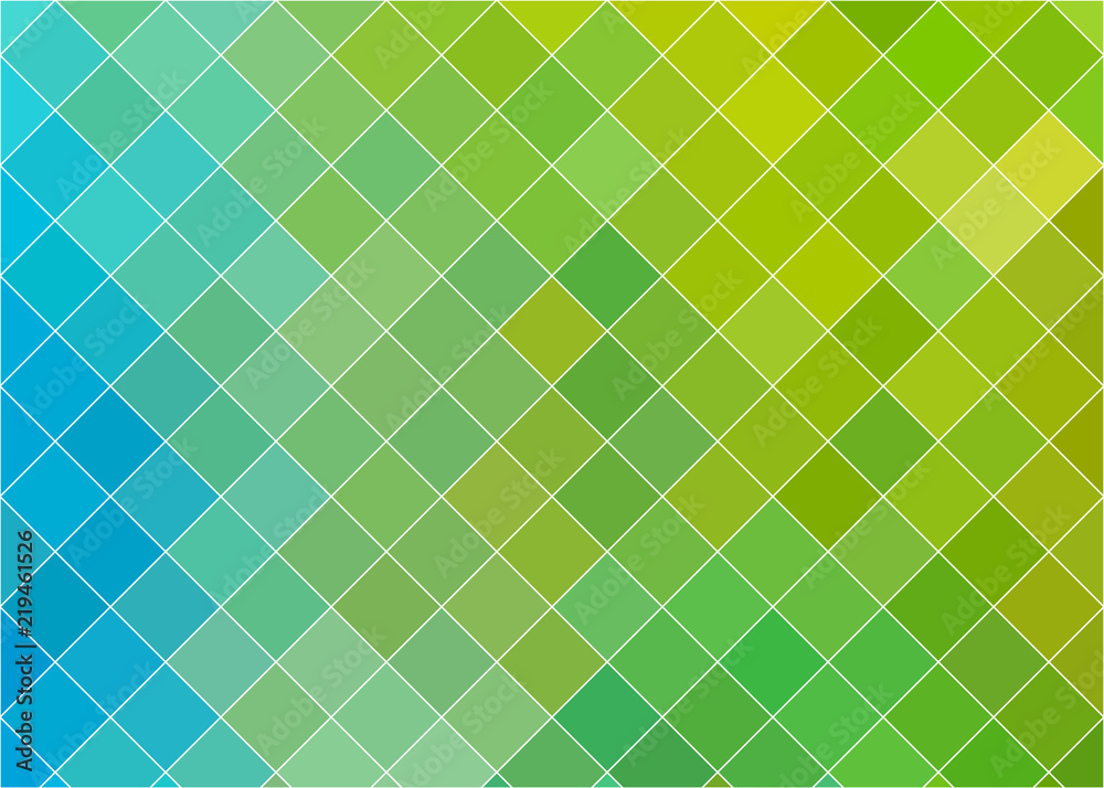 Mosaic background with blue emerald and green squares Mosaic background with blue emerald and green squares