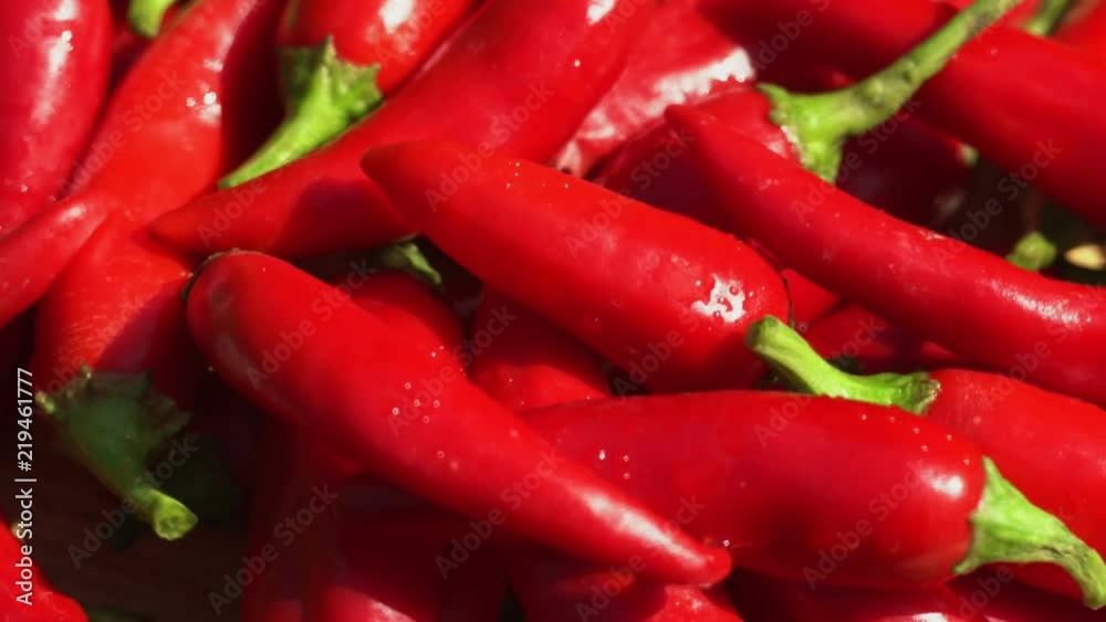 Chili pepper on a rotary table. Chili pepper on a rotary table.