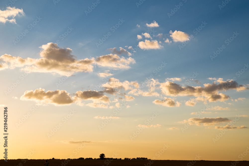 Sunset sky in summer