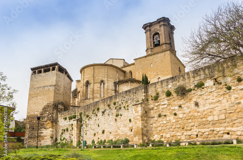 San Miguel church and surrounding wall in Estella, Spain